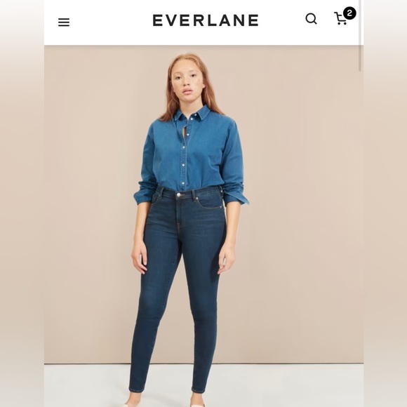 Everlane The Authentic Stretch Mid-Rise Skinny - Picture 1 of 3